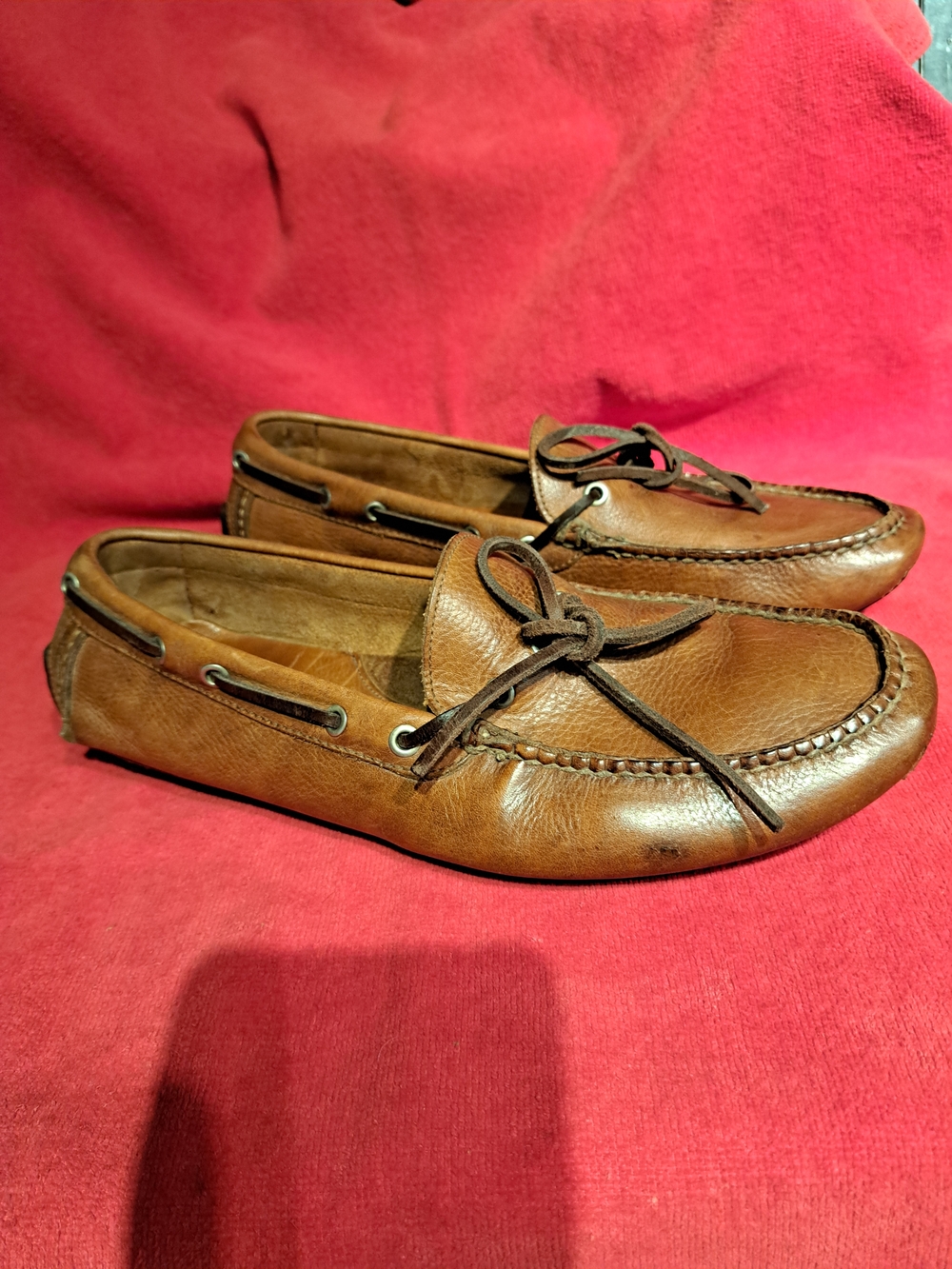 Polo by Ralph Lauren Brown Leather Slip-On Moccasin Loafers